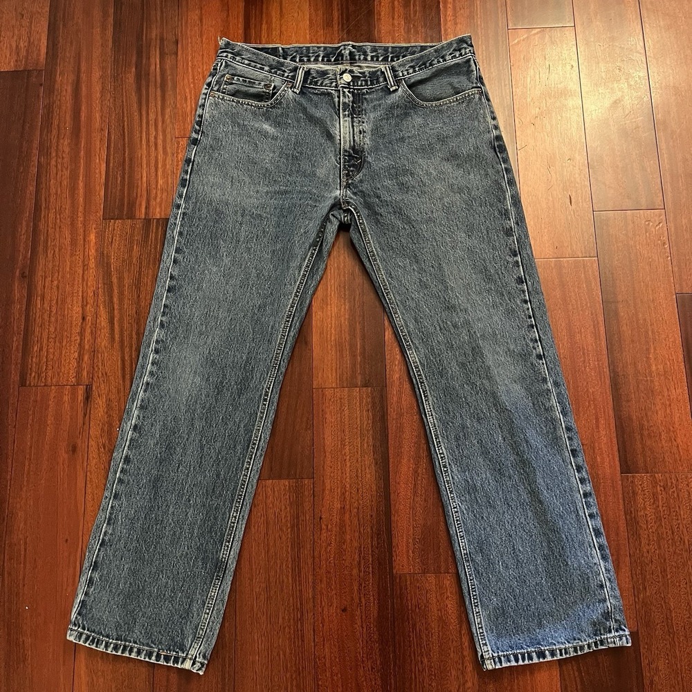 Levis Jeans Mens 36x32 559 Blue Denim Medium Wash Relaxed Straight‎ 100% Cotton
